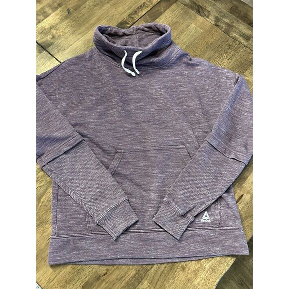 Reebok Sweatshirt Women's Purple Long Sleeve‎ Pullover Cowl Neck Size Medium - Picture 1 of 5